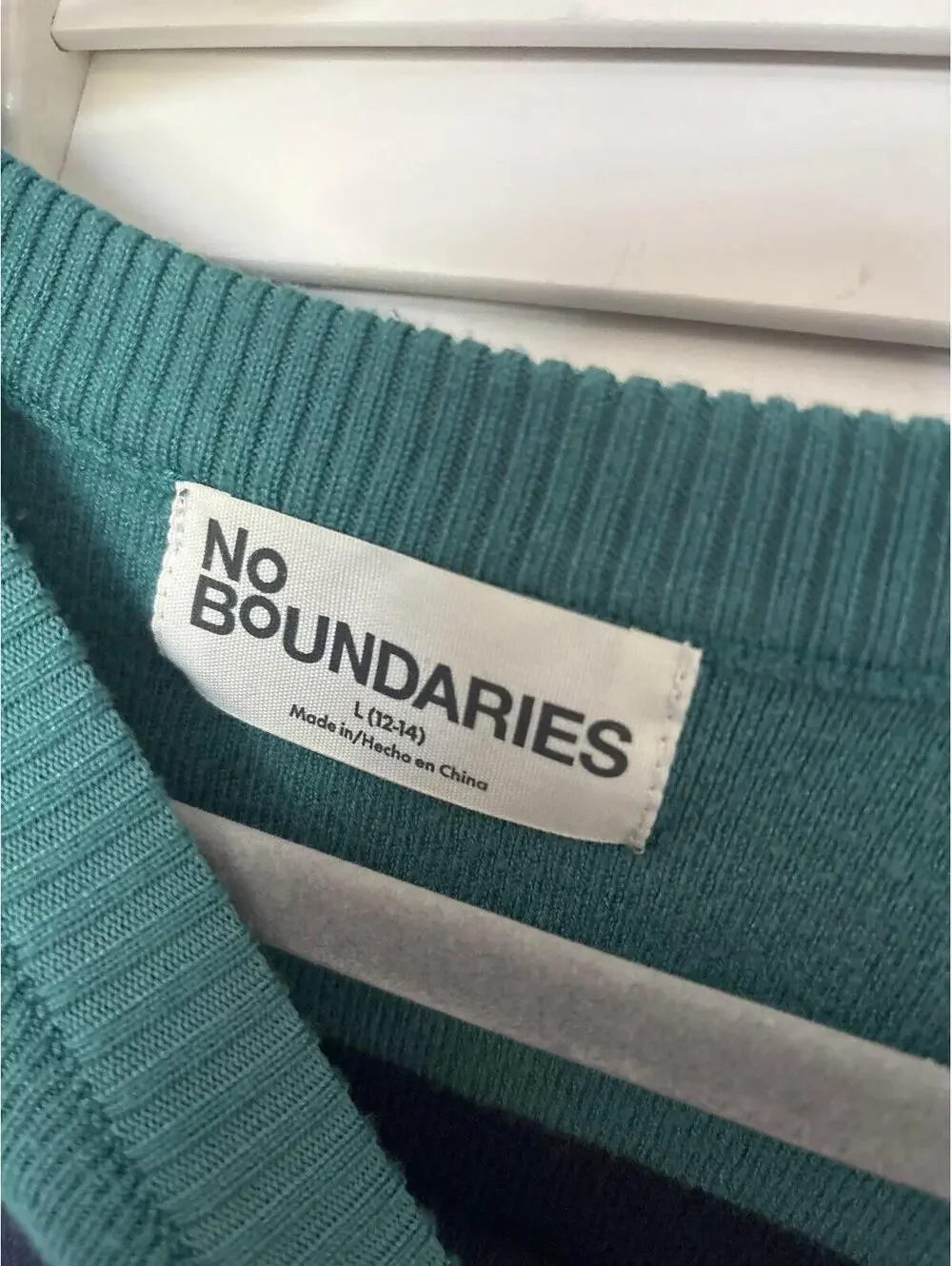 No Boundaries Cropped Striped Sweater